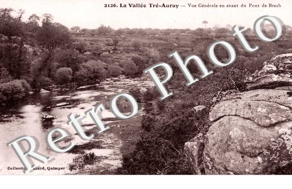 Vue générale en avant du pont de Brech