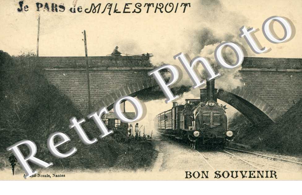 "Je pars de Malestroit", "Bon Souvenir", un Train a vapeur