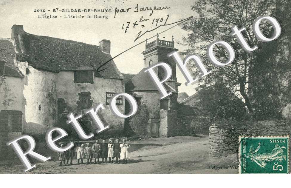 l'eglise - l'entree du bourg - 1907