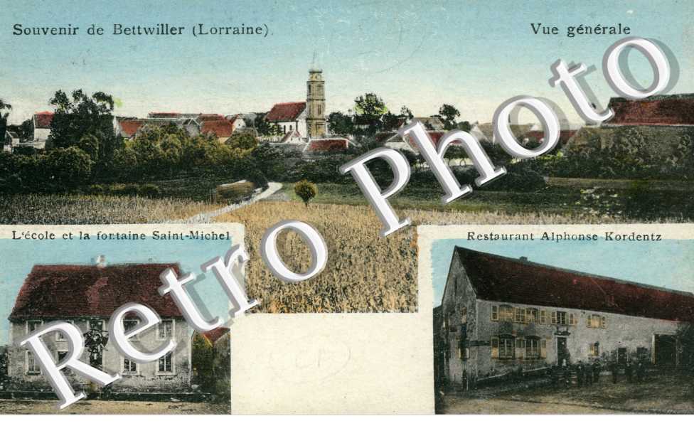l'ecole et la fontaine Saint Michel Restaurant Alphonse Kordentz