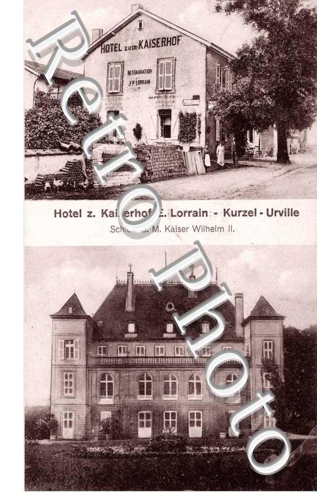 Kurzel-Urville Schloss S. M. Kaiser Wilhelm Hotel Kaiserhof. E. Lorrain (cachet Kurzel)