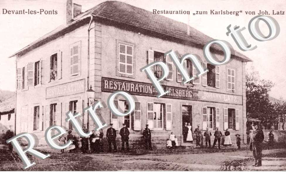 DEVANT LES PONTS. Restauration " Zum Karlsberg " von Joh. Latz