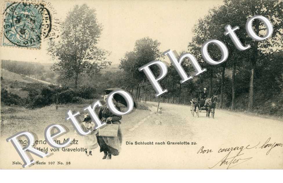 Die Schlucht nach Gravelotte zu. Nels serie 107 n° 16