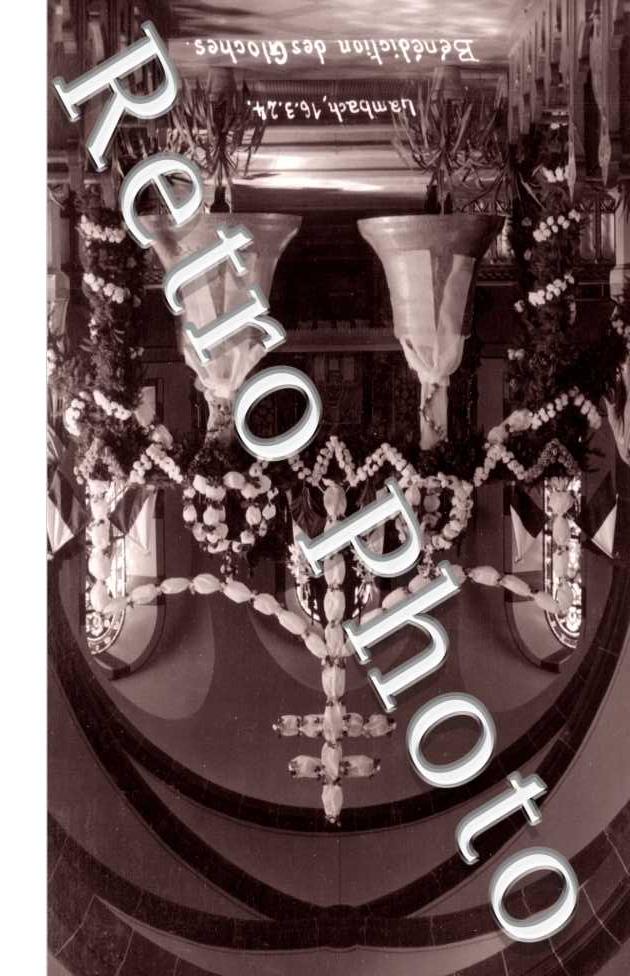 Interieur de l'eglise, benediction des Cloches