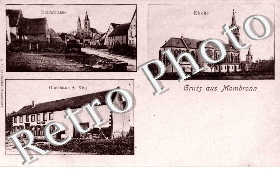 Kirche - Dorfstrasse - Gasthaus A. Neu