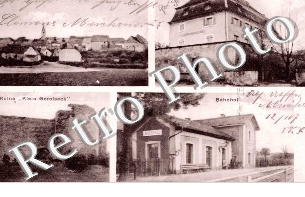 GEmeindechule Bahnhof  Ruine Klein Geroiseck