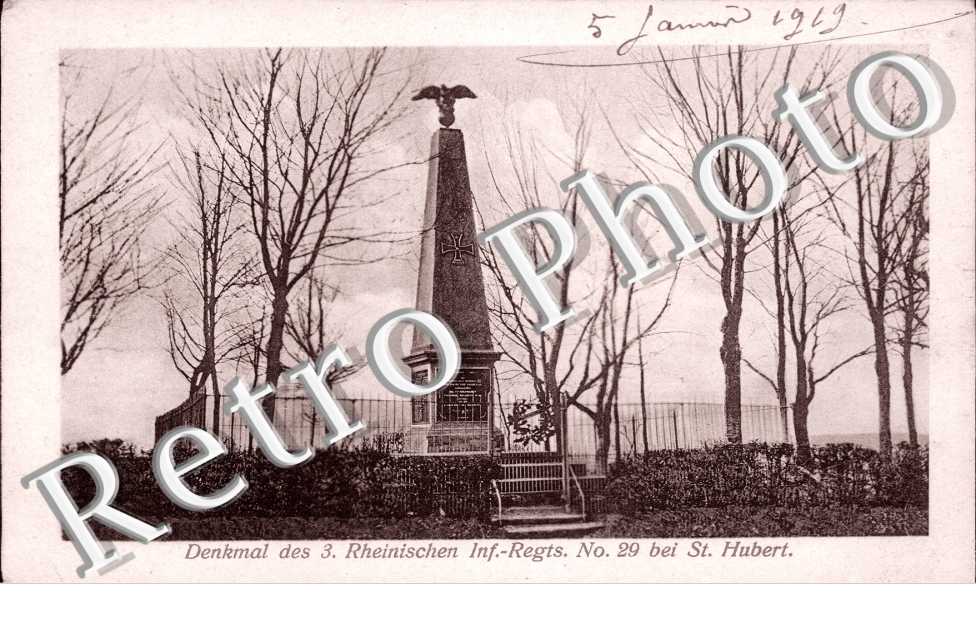 Denkmal des 3. Rheinischen inf. regts n° 29 bei Saint Hubert