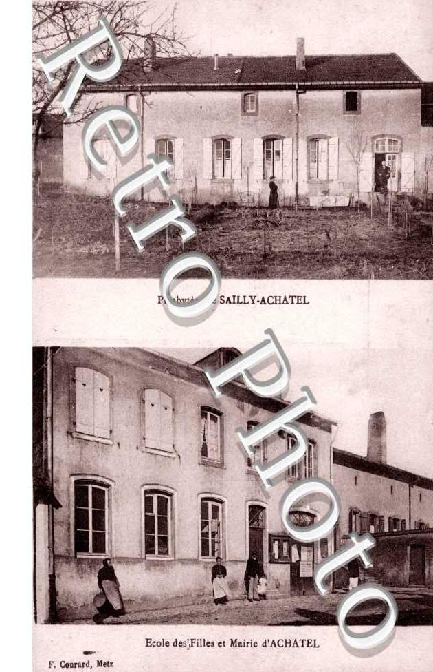 le Presbytere, l'Ecole des Filles et la Mairie