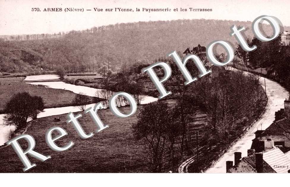 vue sur l'Yonne, la paysannerie et les terrasses