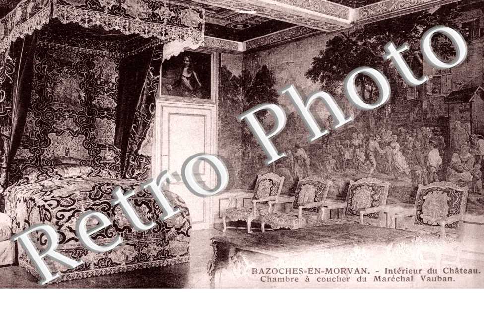 interieur du chateau, chambre a coucher du marechal Vauban
