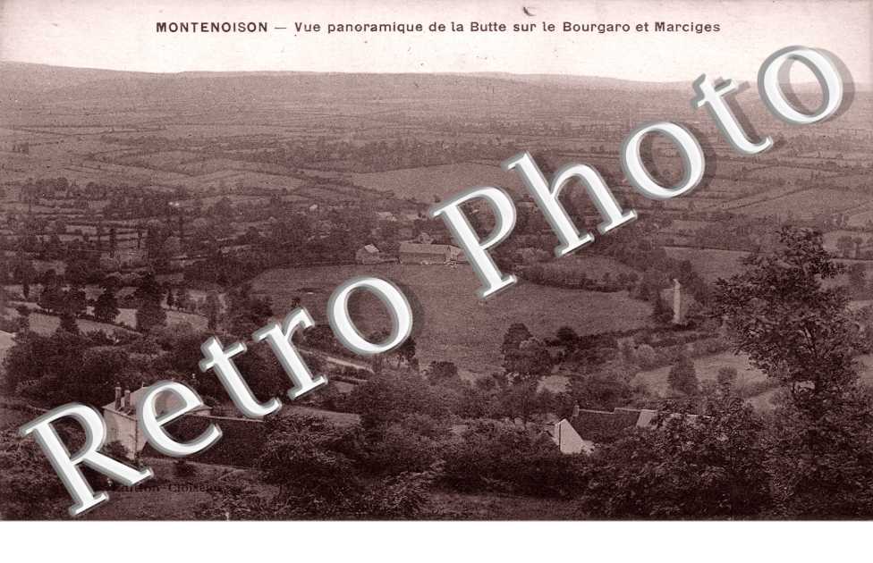 vue panoramique de la butte sur le bourgaro et marciges