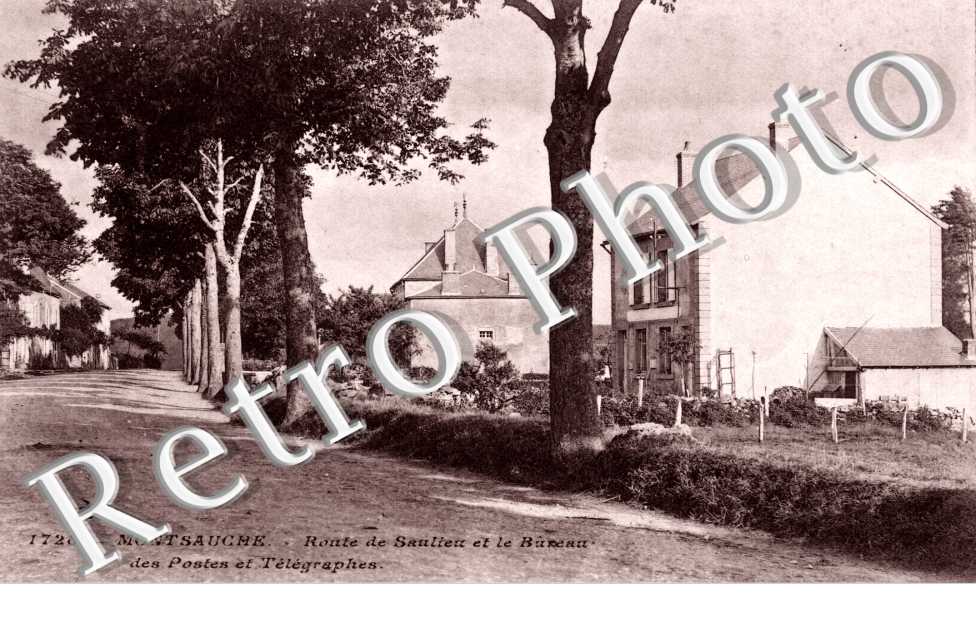 route de Saulieu et le bureau des postes et telegraphes