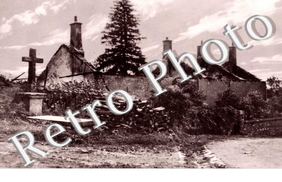 Le Presbytere incendie par les Allemands 25 juin 1944