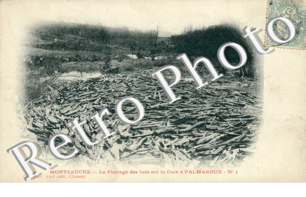 Flottage des bois sur la Cure a Palmaroux