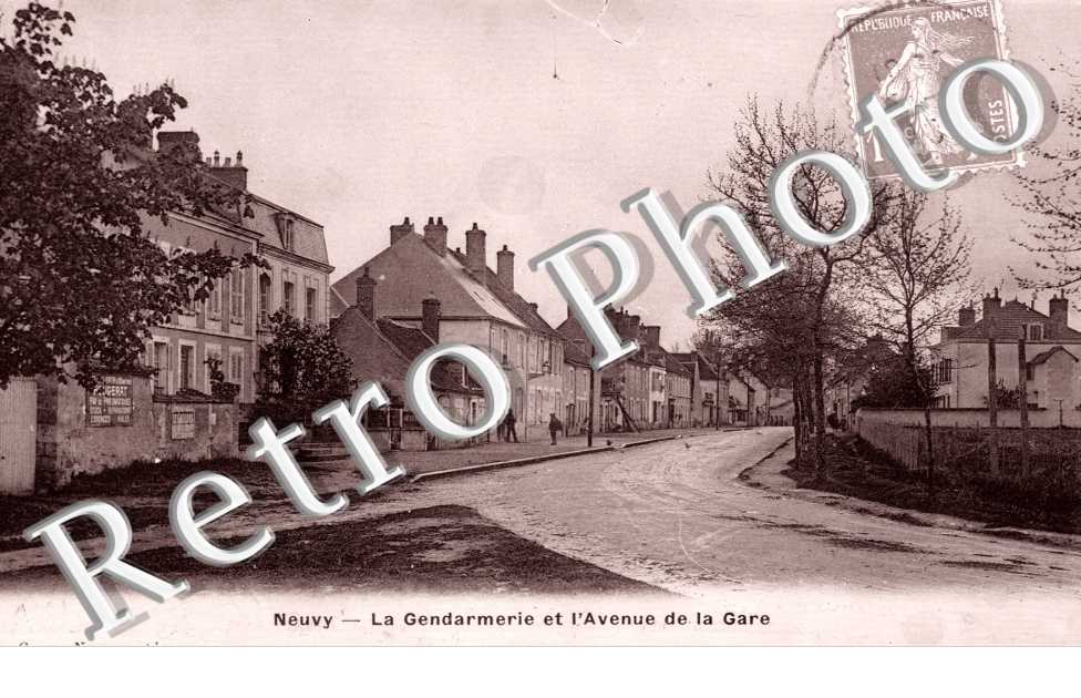 la gendarmerie et l'avenue de la gare