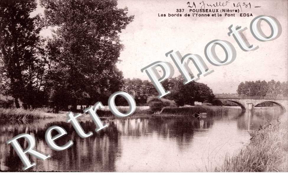 les bords de l'Yonne et le pont