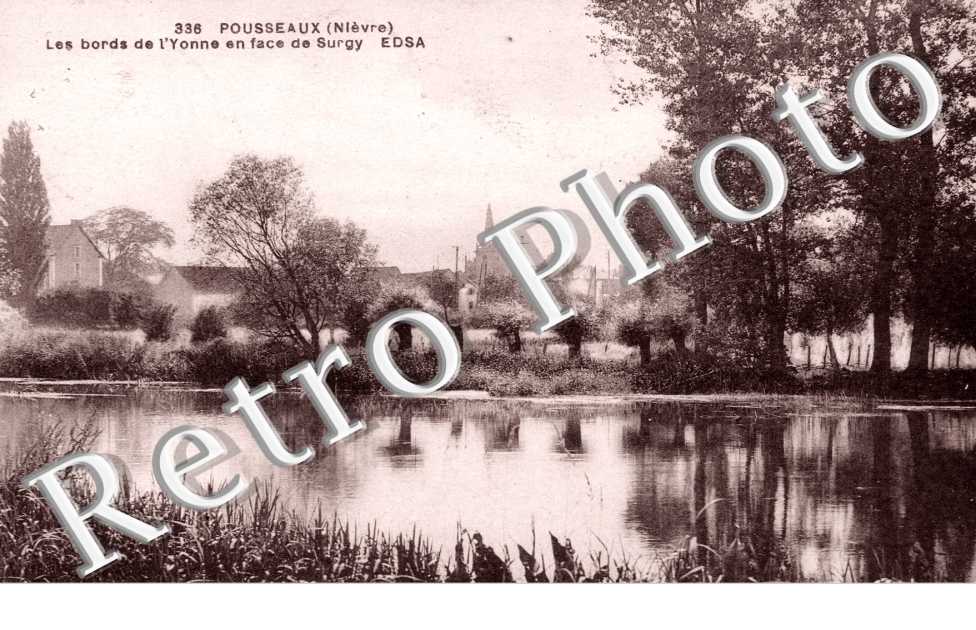 les bords de l'Yonne en face de Surgy