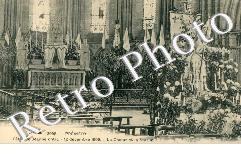Fete Jeanne d'Arc, 12 decembre 1909, Choeur et Statue