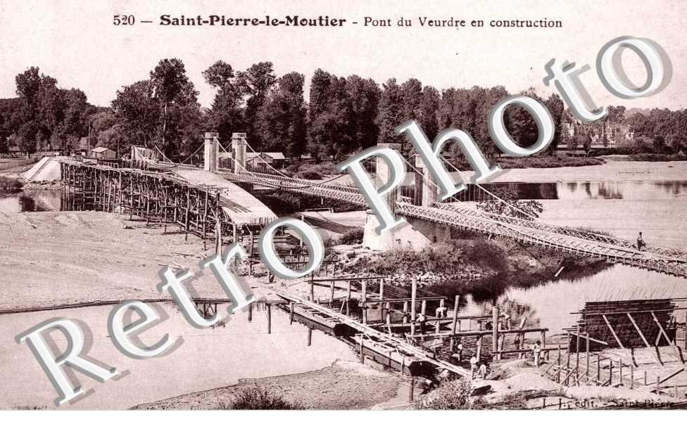 Pont du Veurdre en construction