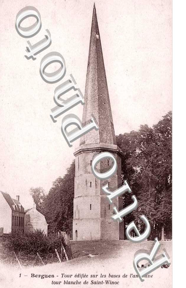tour edifiee sur les bases de l'ancienne tour blanche de Saint Winoc