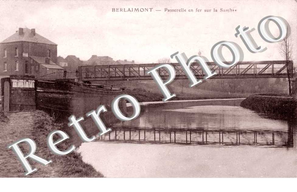 passerelle en fer sur la Sambre