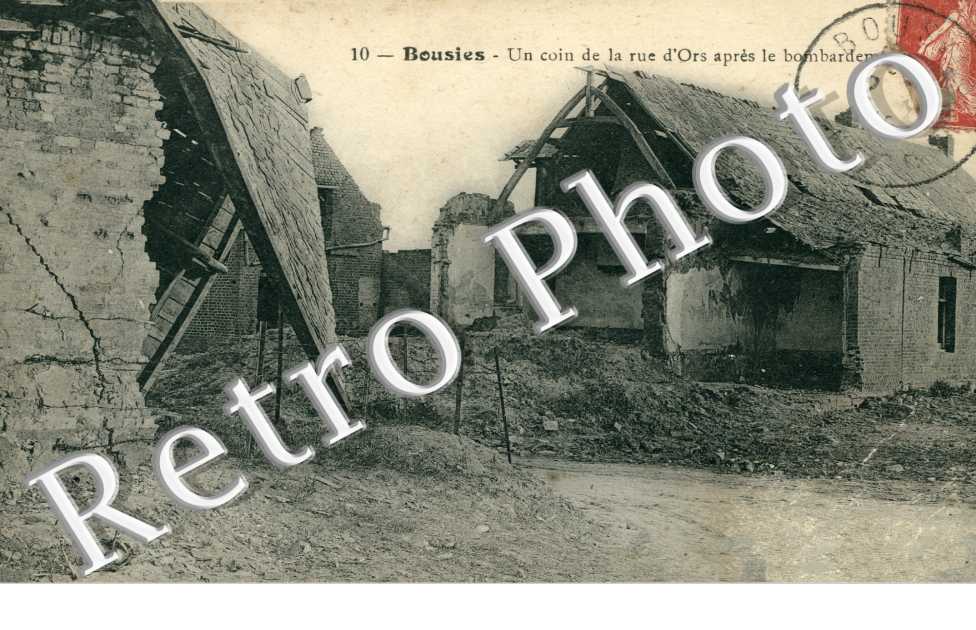 un coin de la rue d'Ors apres le bombardement