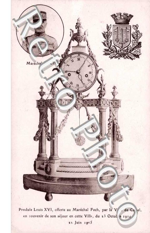 pendule ouis XVI offerte au Marechal Foch