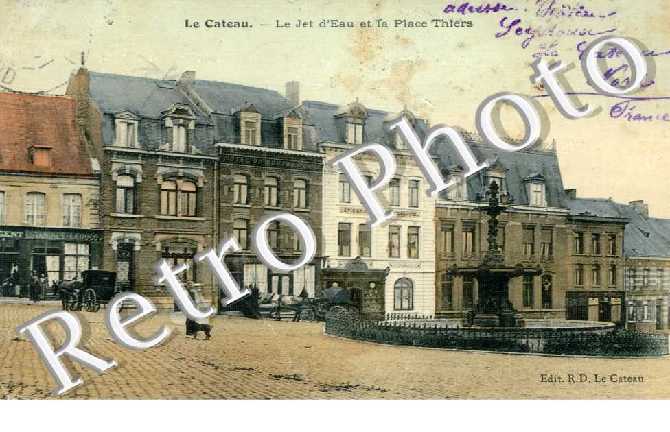 le jet d'eau et la place Thiers