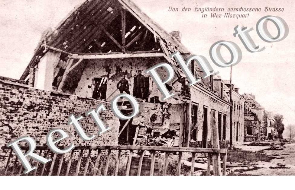 von den englandern zerschossene strasse