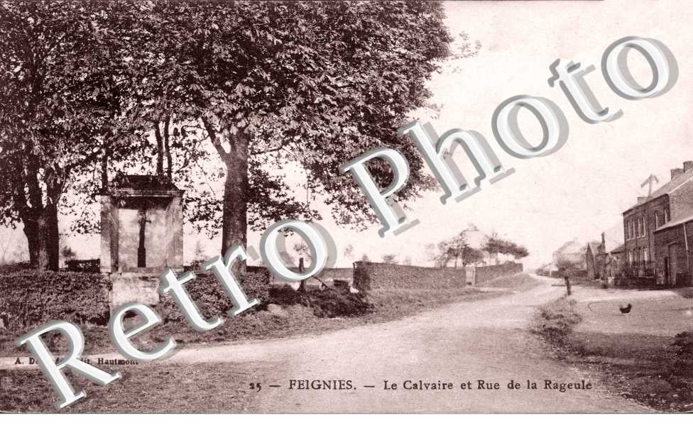 le calvaire et rue de la Rageule