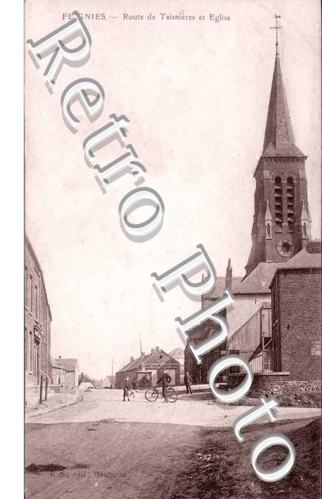 route de Taisnieres et eglise