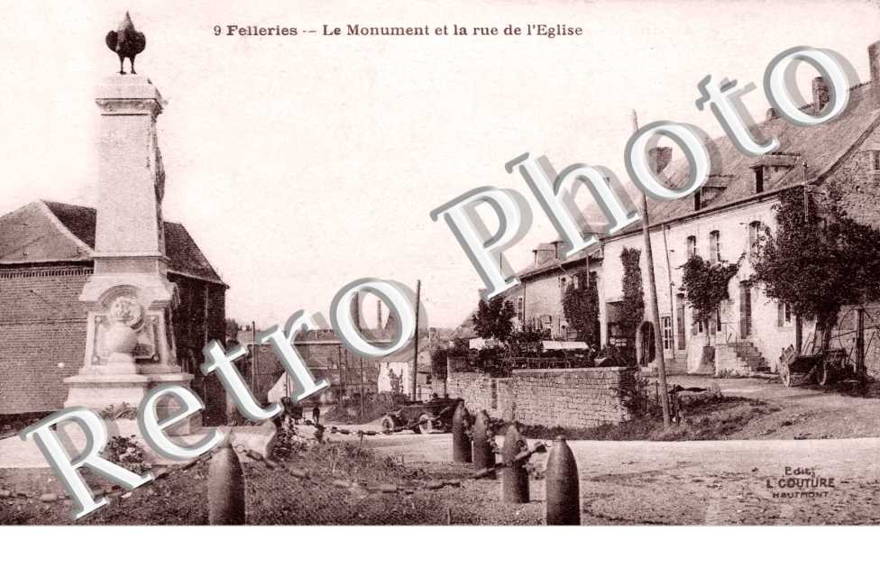 Le monument et la rue de l' Eglise