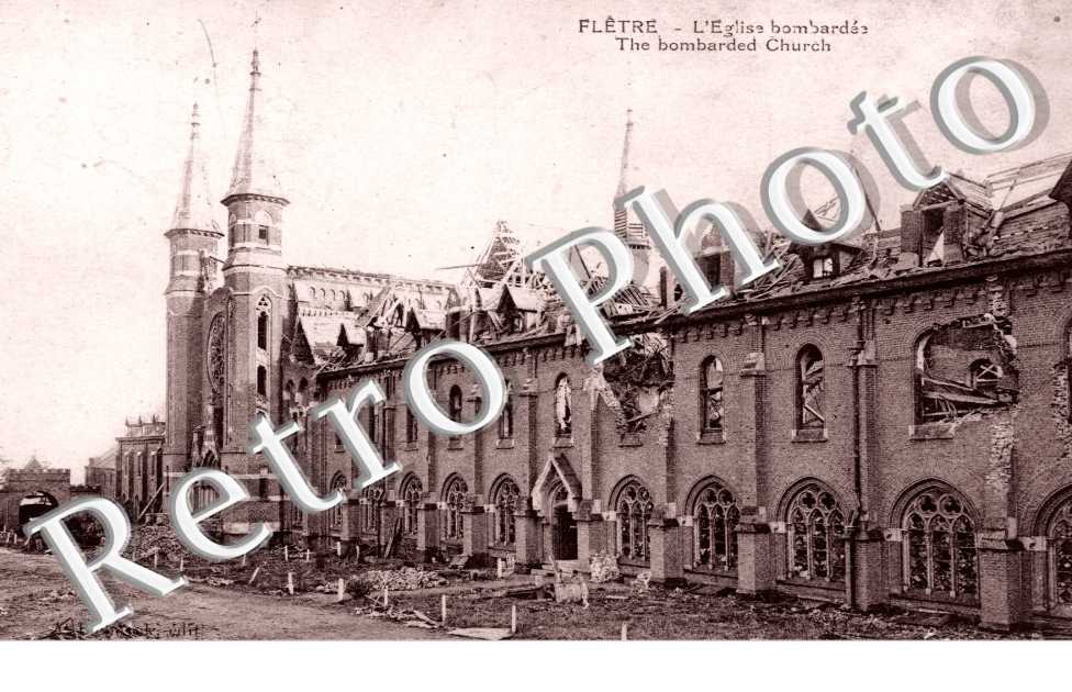 l'eglise bombardee Monastere du Mont des Cats  (erreur : indique Fletre)