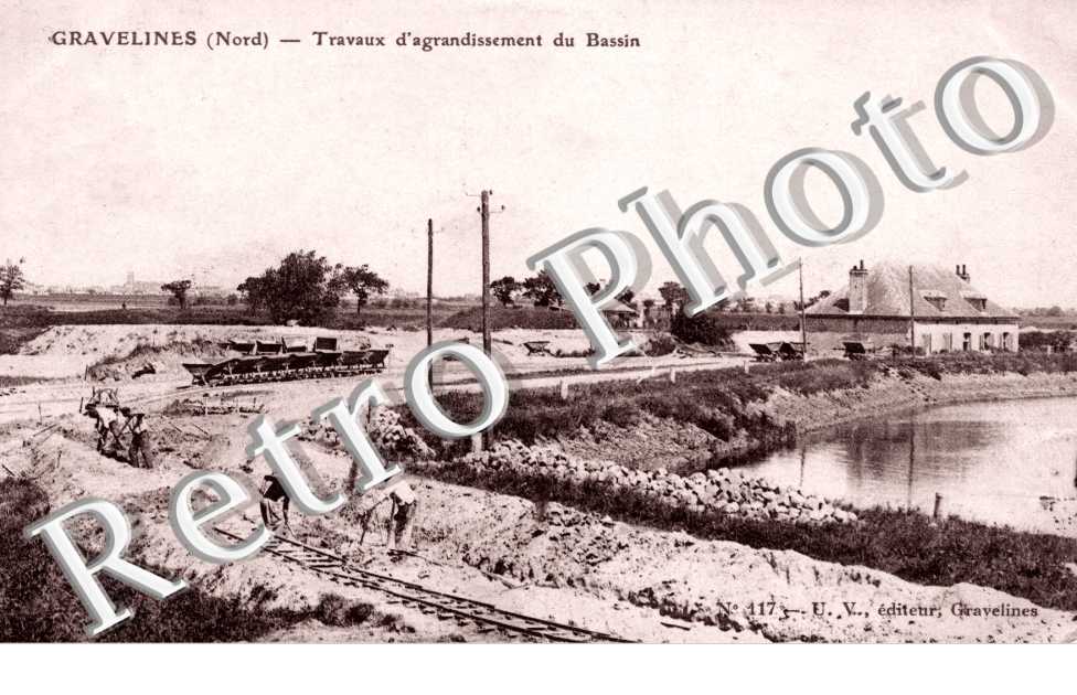 travaux d'agrandissement du bassin