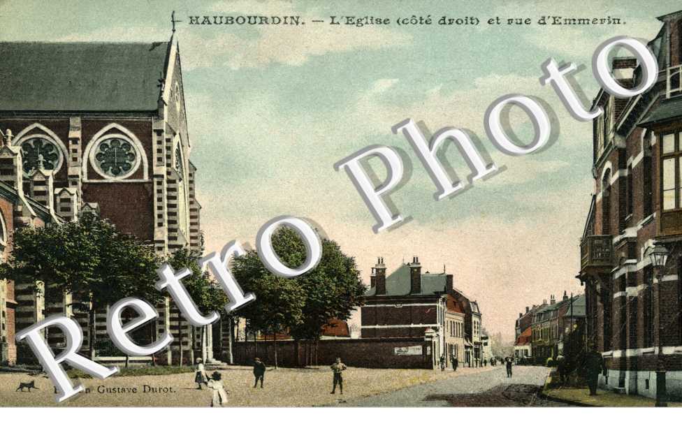 l'eglise Cote droit et rue d'Emmerin