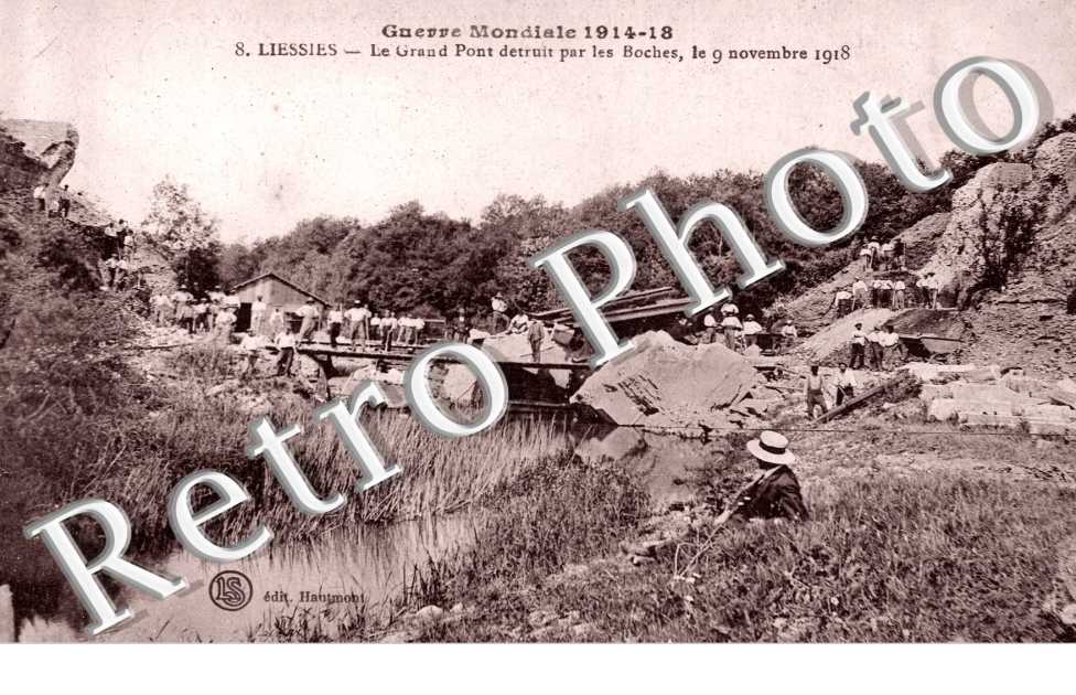 le grand pont detruit par els boches