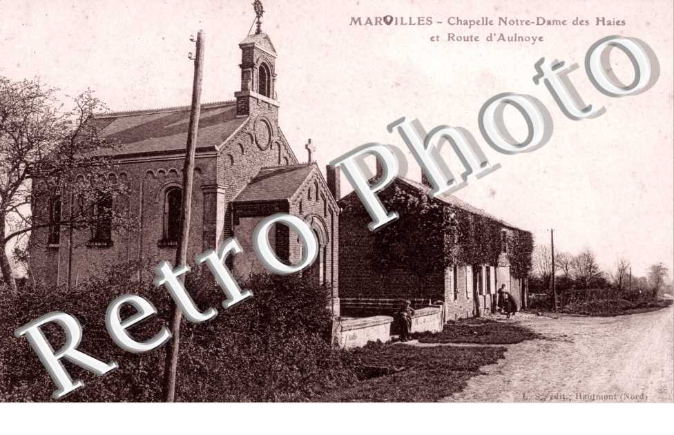 Chapelle Notre-Dame des Haies et route d'Aulnoye