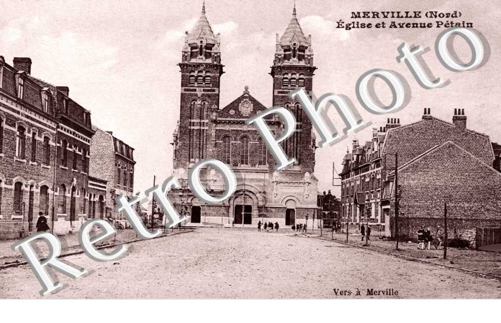 Eglise et Avenue Petain