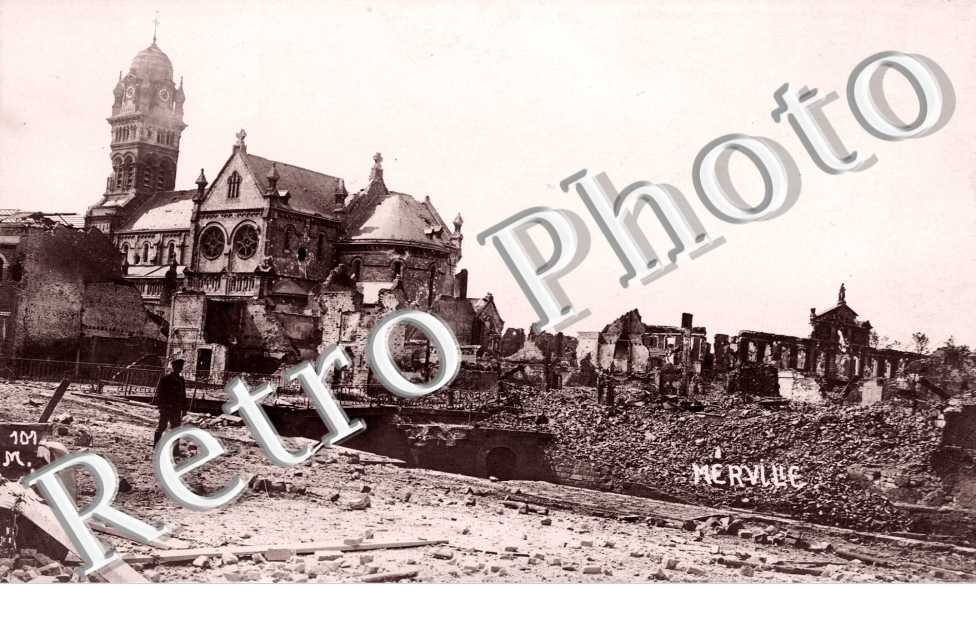 l'eglise et les ruines en 1919