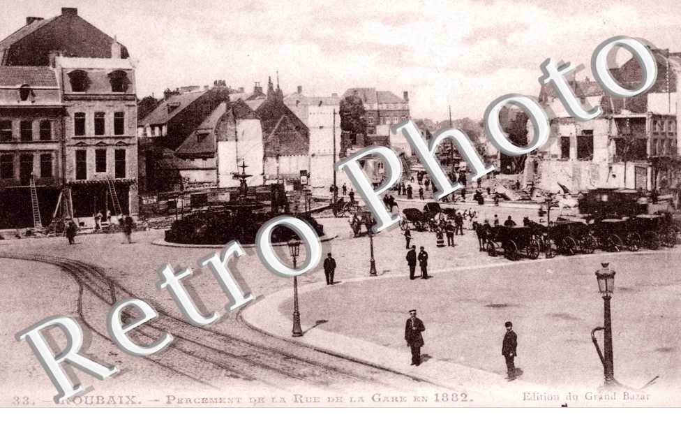 Percement de la Rue de la Gare en 1882