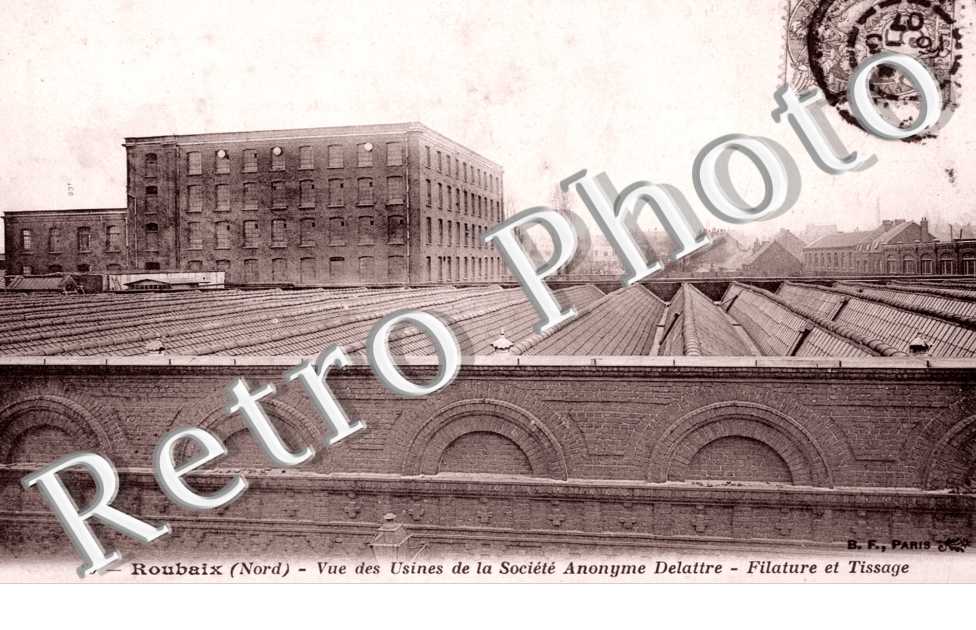 Vue des usines de la societé anonyme Delattre - filature de tissage