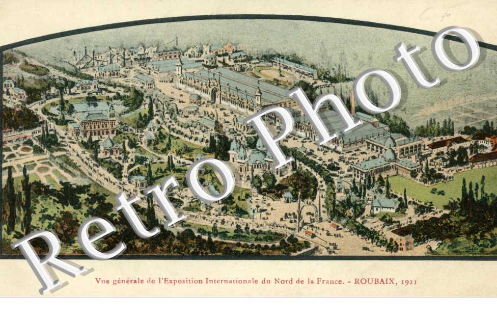 Vue generale de l'exposition internationale du Nord de la France 1911
