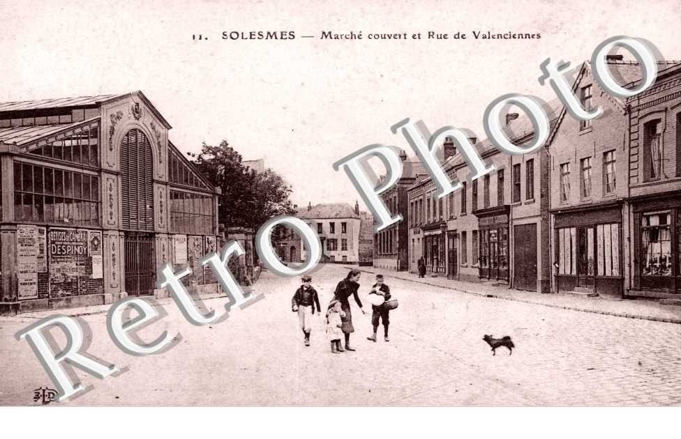 Marche couvert et rue de Valenciennes