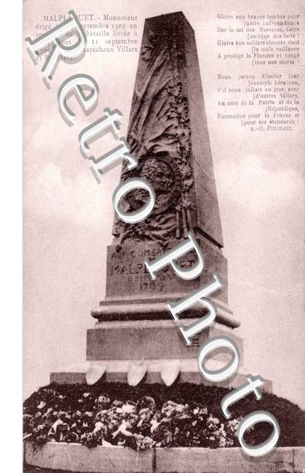 Malplaquet - Monument érige le 12 septembre 1909