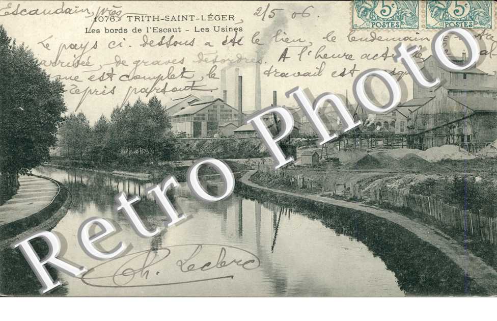 les bords de l'Escaut, les usines