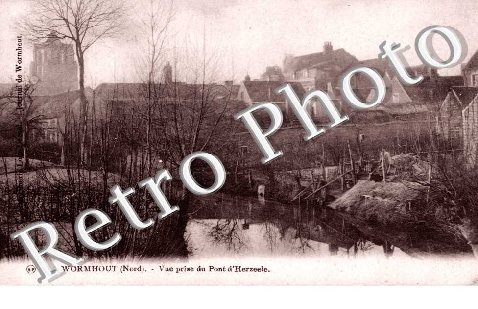 Vue prise du pont d'Herzeele