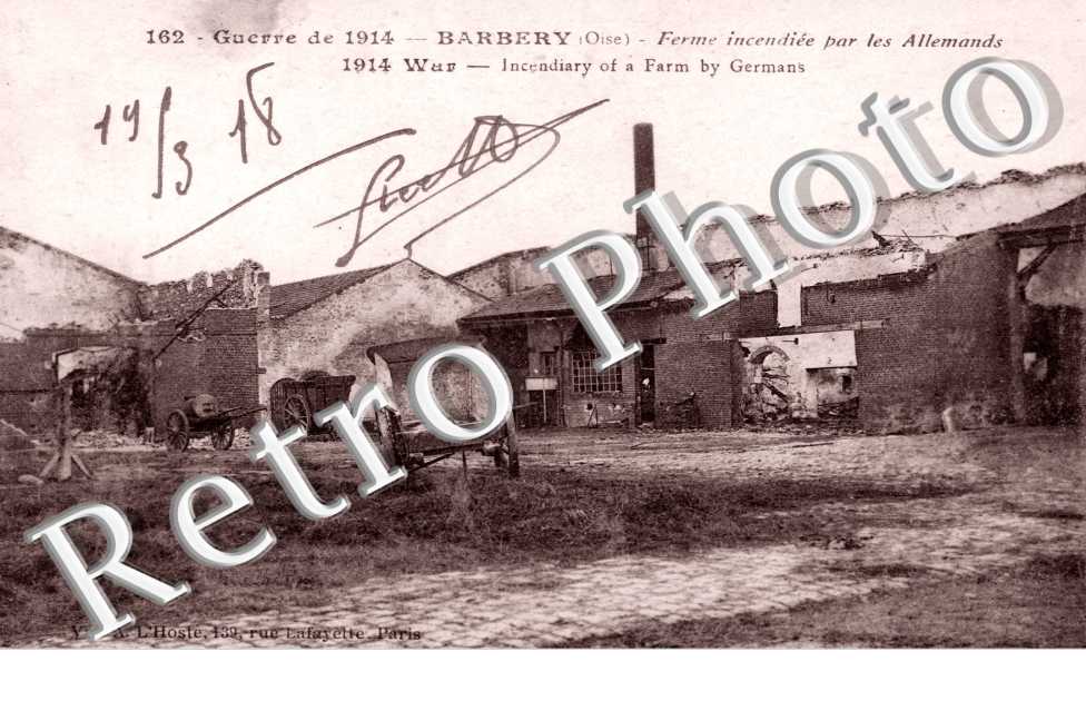 Ferme incendiee par les allemands