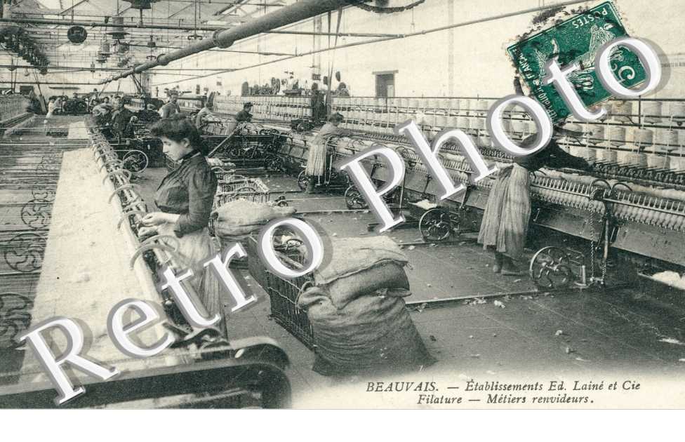 Etablissement Ed. Laine et Compagnie, Filature, Metiers renvideurs