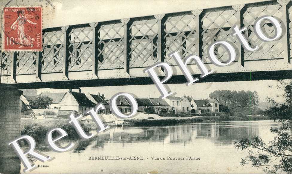 Vue du pont sur l'Aisne