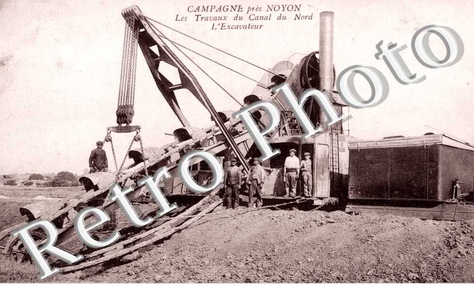 Travaux du Canal du nord, l'excavateur 